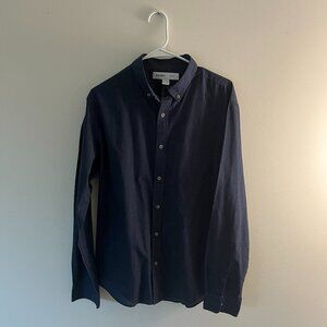 Old Navy Slim Fit Dress Shirt | Blue | Large | 15-16 Neck | 34/35 Sleeve